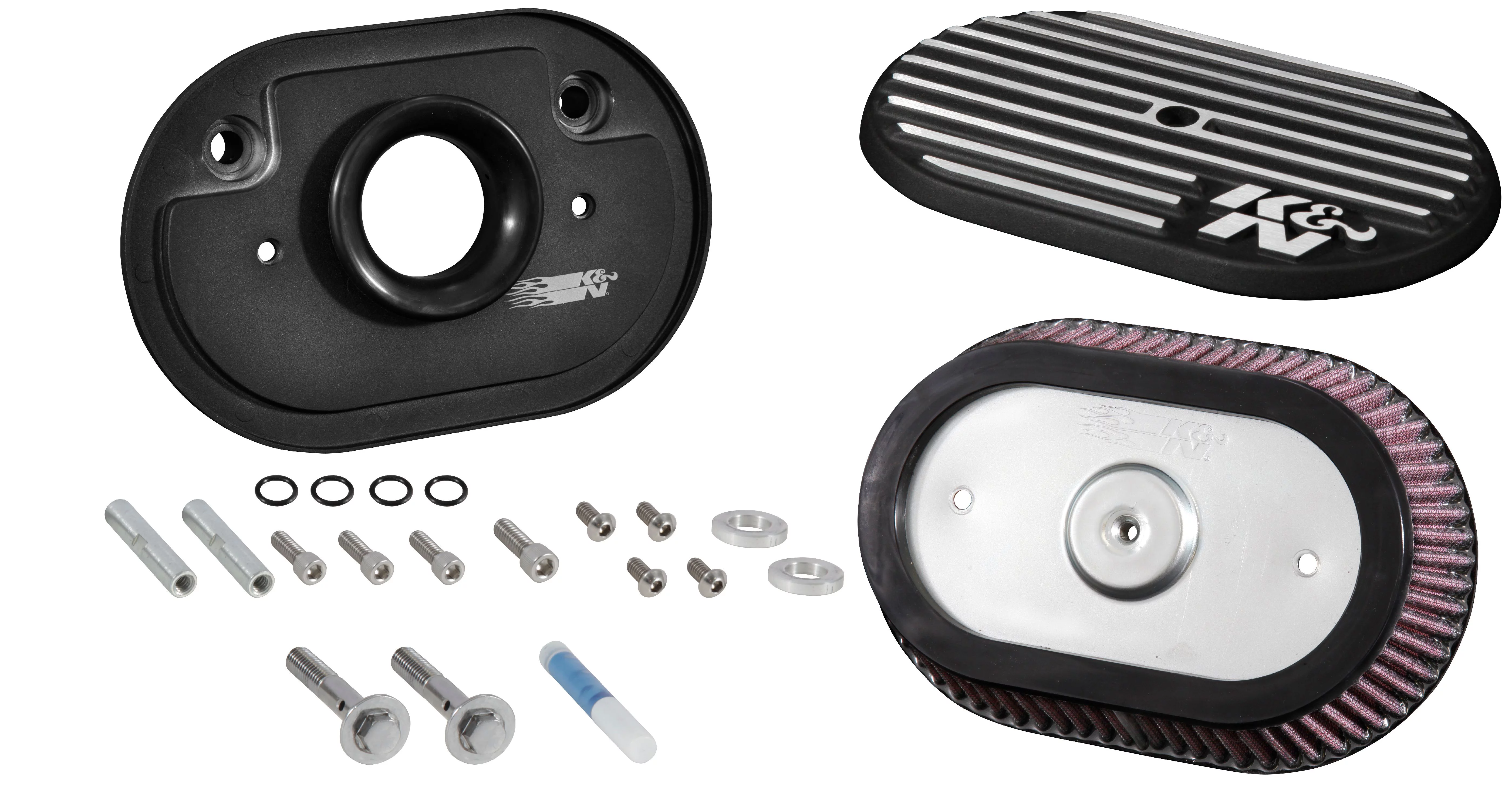 K&N Air Intake System: Air Cleaner Kit for Harley Davidson 2008 - 2017 Touring , Softail Models 96CI, 103CI, Road Glide, Softail, Street Glide