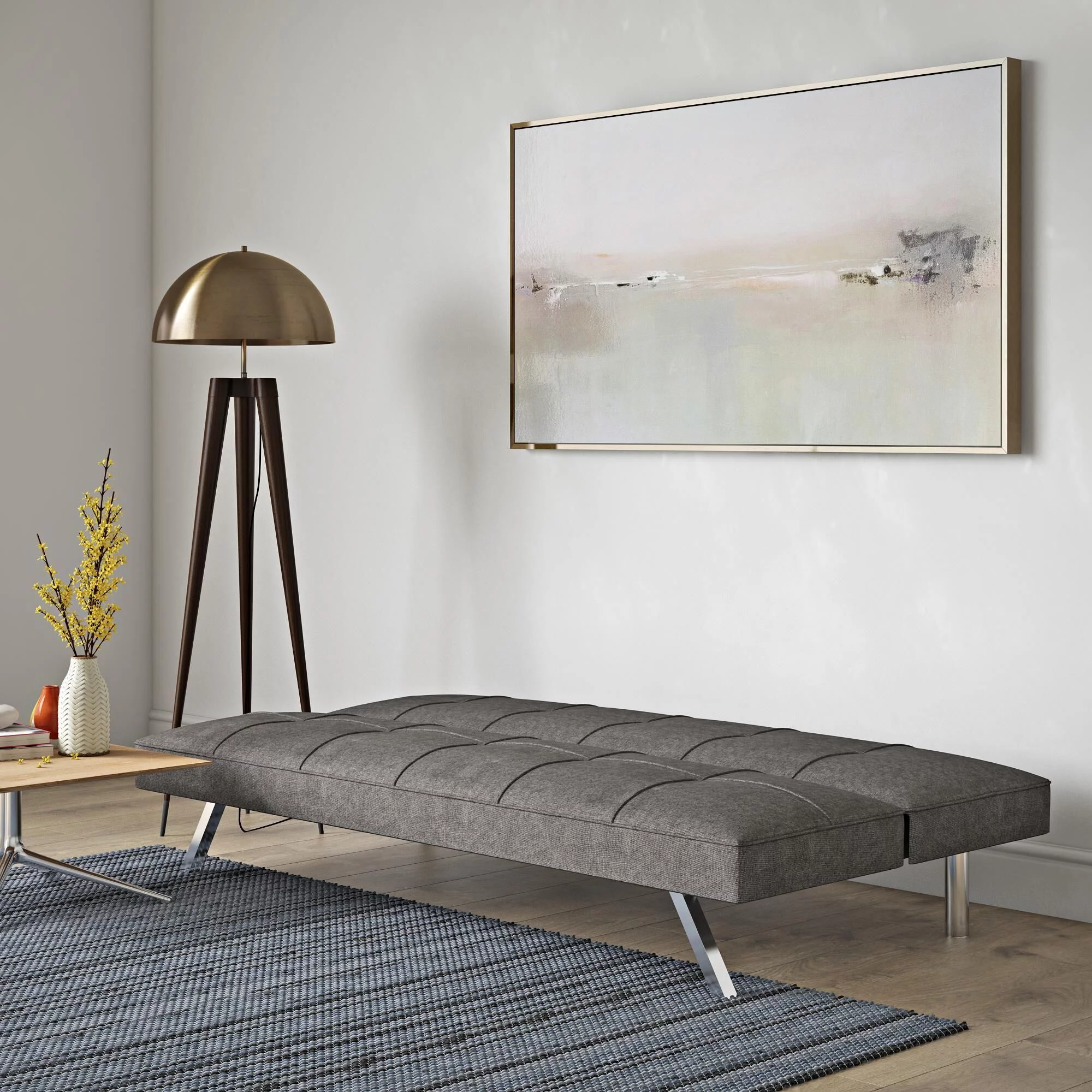 Metal Frame Futon Sofa Bed - 59.4 - Transform Your Space