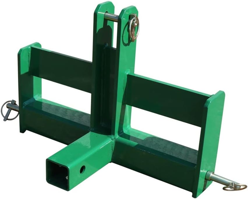Titan Attachments Tractor Drawbar with Suitcase Weight Brackets Green 2 Receiver Cat 0