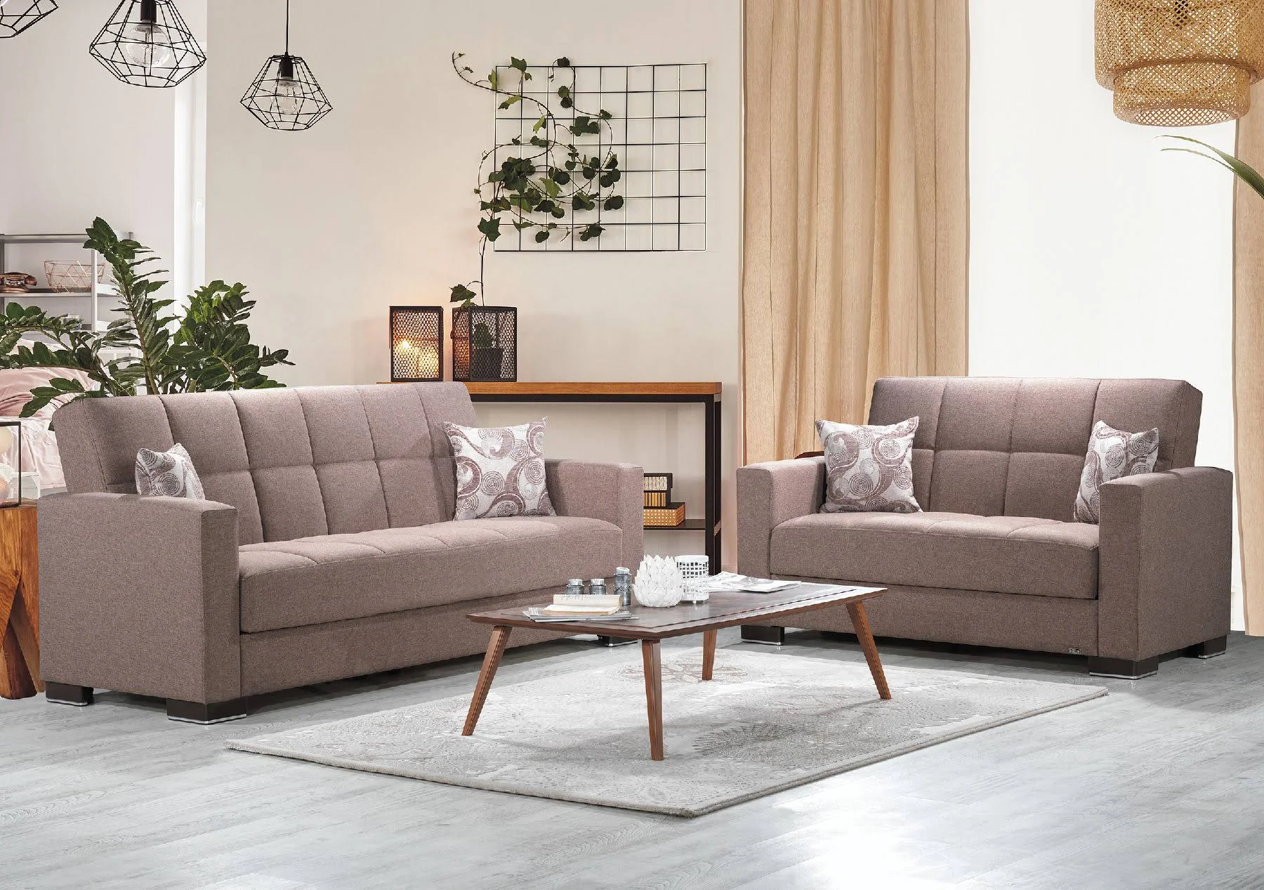 Casamode Armada Sofa Brown Chenille Polyester