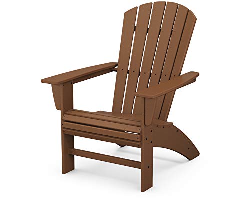 POLYWOOD Nautical Curveback Adirondack Chair, HDPE Outdoor Patio Furniture for Deck, Pool, Garden, Made in USA