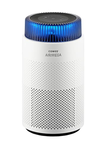 Coway Airmega AP-1512HH(W) True HEPA Purifier with Air Quality Monitoring, Auto, Timer, Filter Indicator, and Eco Mode, 16.8 x 18.3 x 9.6, White