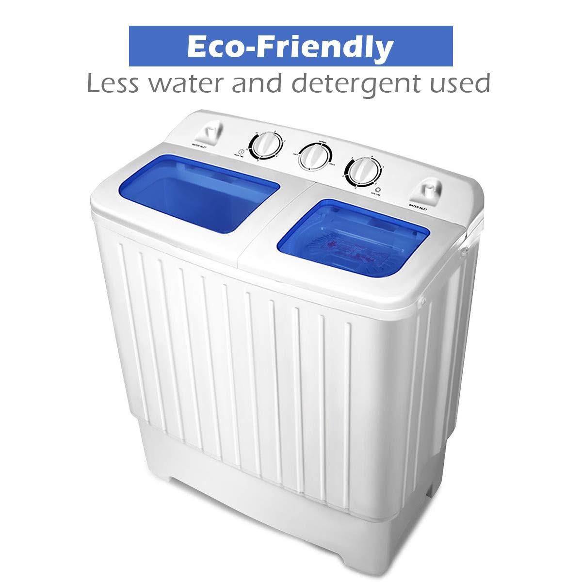Giantex Portable Mini Compact Twin Tub 11lb Washing Machine Washer Spin Dryer