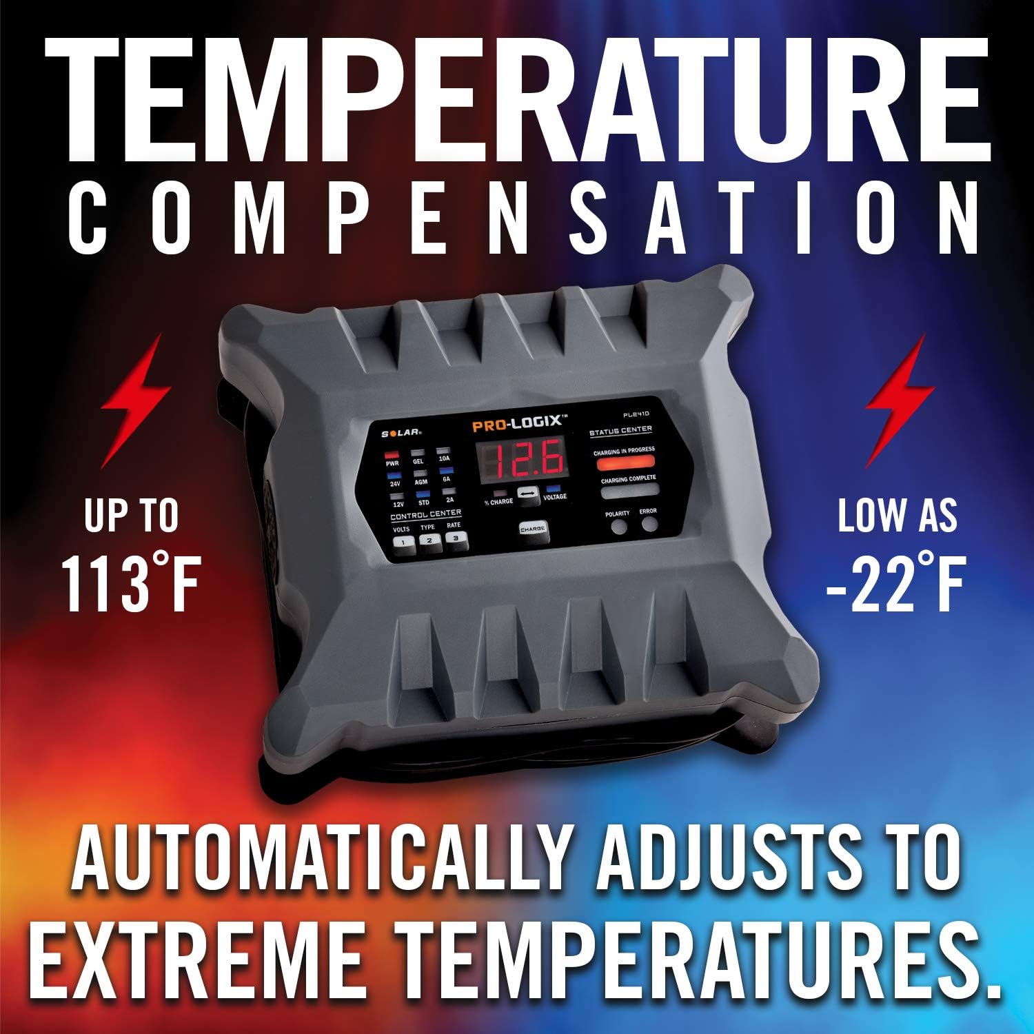 Clore Automotive PL2410 10-Amp Fully-Automatic Smart Charger, 12V and 24V Battery Charger, Battery Maintainer