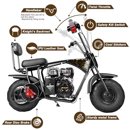Oryxearth Mini Dirt Bike for Kids, 99CC 4-Stroke Kid Gas Powered Off-Road Pocket Pit Trail Motorcycle W/EPA Approved - Radiant Selections
