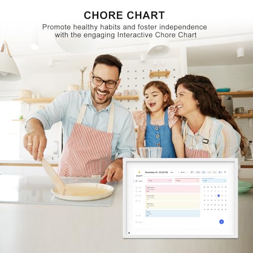 10.1 Inch Smart Digital Calendar Planner & Chore Chart, IPS HD Touchscreen Interactive Display for Family Schedules