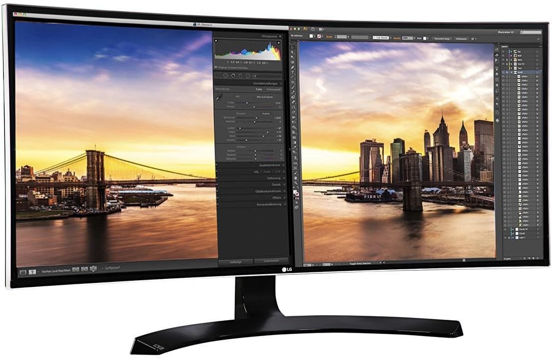 LG 34UC88-B 34-Inch 21:9 Curved UltraWide QHD IPS Monitor with USB Quick Charge
