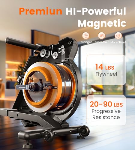 YOSUDA Magnetic/Water Rowing Machine for Home - Rower Machine Use with Bluetooth, App Supported, Rowing Machine for Taller Power Athletes