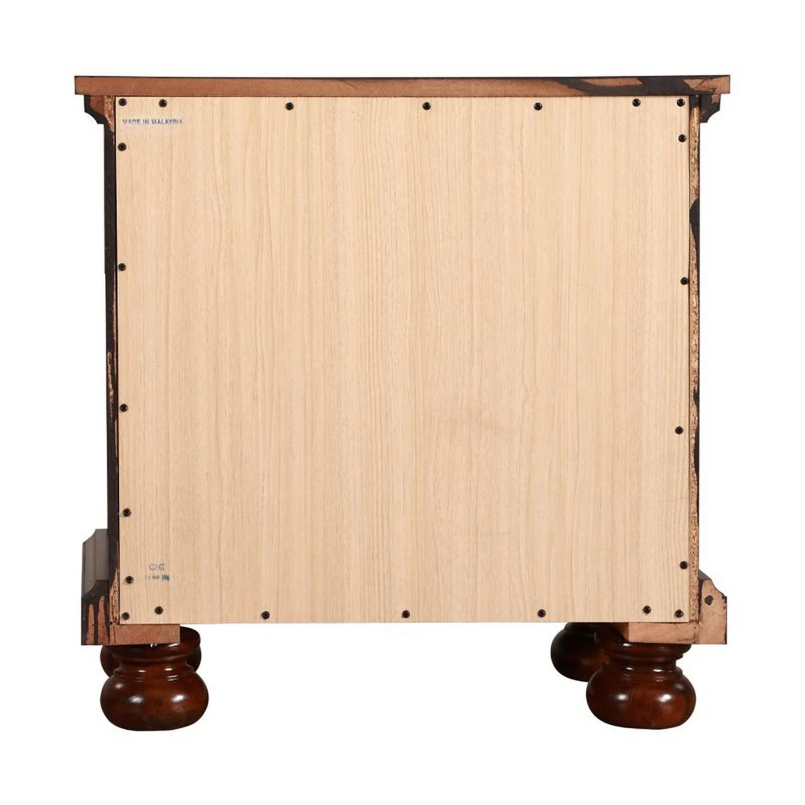 Maklaine Contemporary Engineered Wood 2 Drawer Nightstand in Cherry