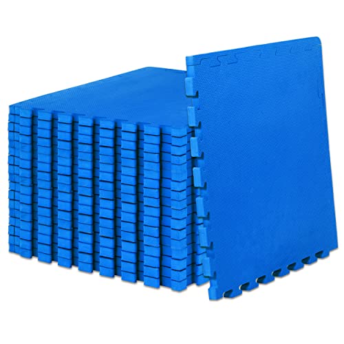 ProsourceFit Extra Thick Puzzle Exercise Mat , EVA Foam Interlocking Tiles for Protective, Cushioned Workout Flooring for Home and Gym Equipment