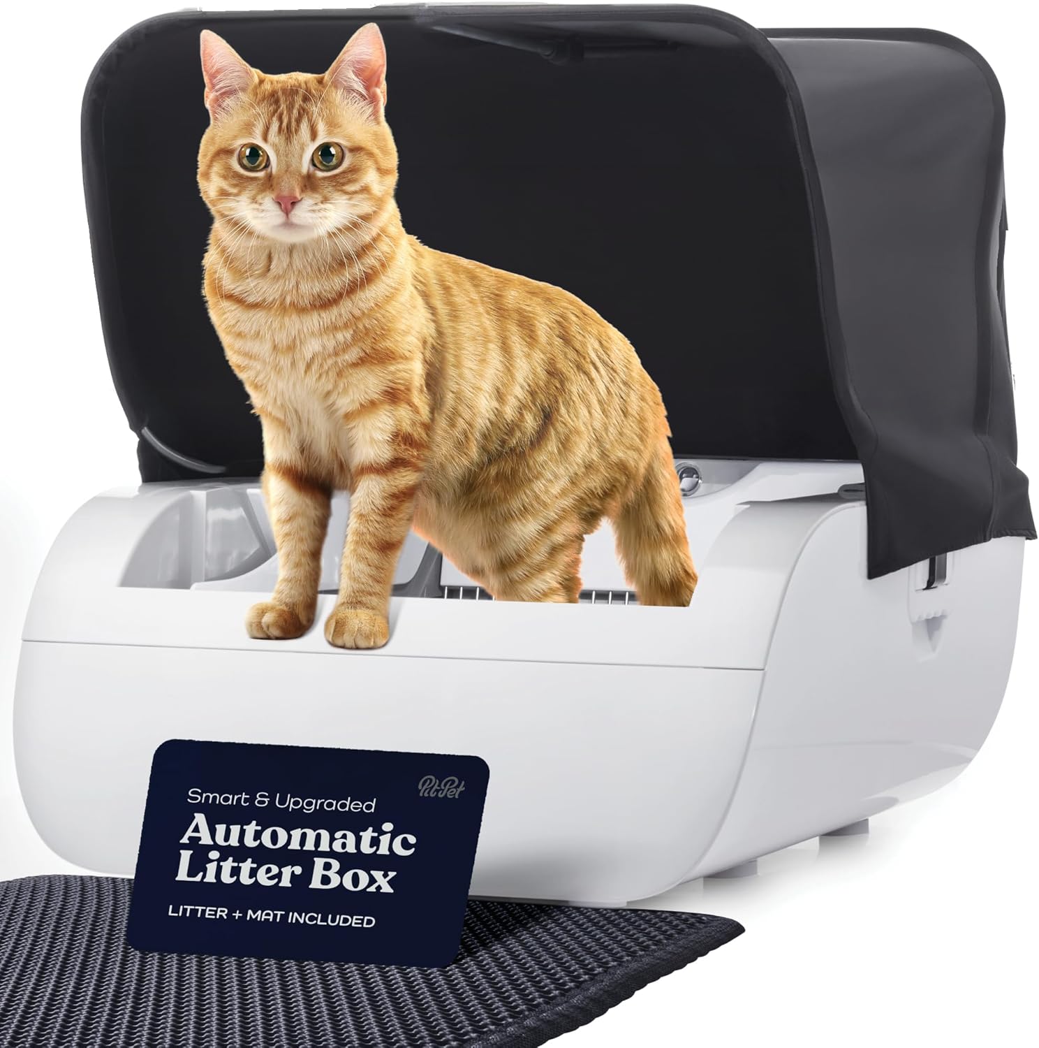 Smart Automatic Cat Litter Box Self Cleaning Cat Litterbox with Built in Odor Eliminator