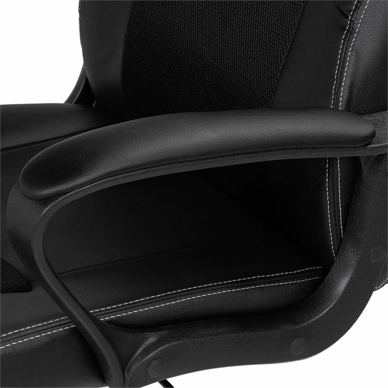 Furniture of America Edison Modern Metal 2-Piece Desk and Chair Set in Black - IDF-7001B-6022B