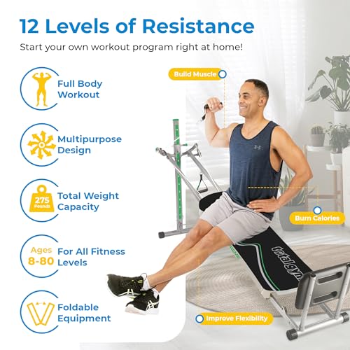 Total Gym APEX Versatile Indoor Home Gym Workout Total Body Strength Training Fitness Equipment