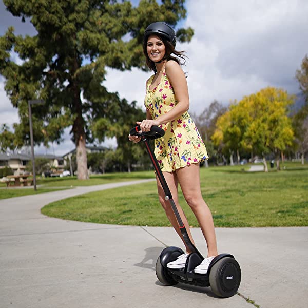 Segway Ninebot S and S-Max Smart Self-Balancing Electric Scooter with LED Light, Powerful and Portable, Compatible with Gokart kit Ninebot S, Black