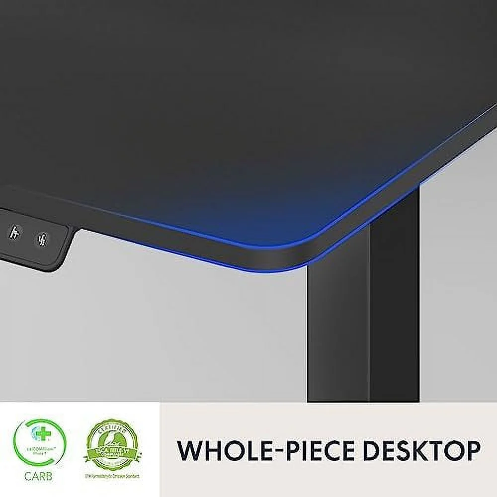 JDZHAPPYLIFE Standing Desk Adjustable Height  43x24 Inch Stand up Desk for Home Office Computer Desk with Memory Preset(43x24 Whole Board Black)