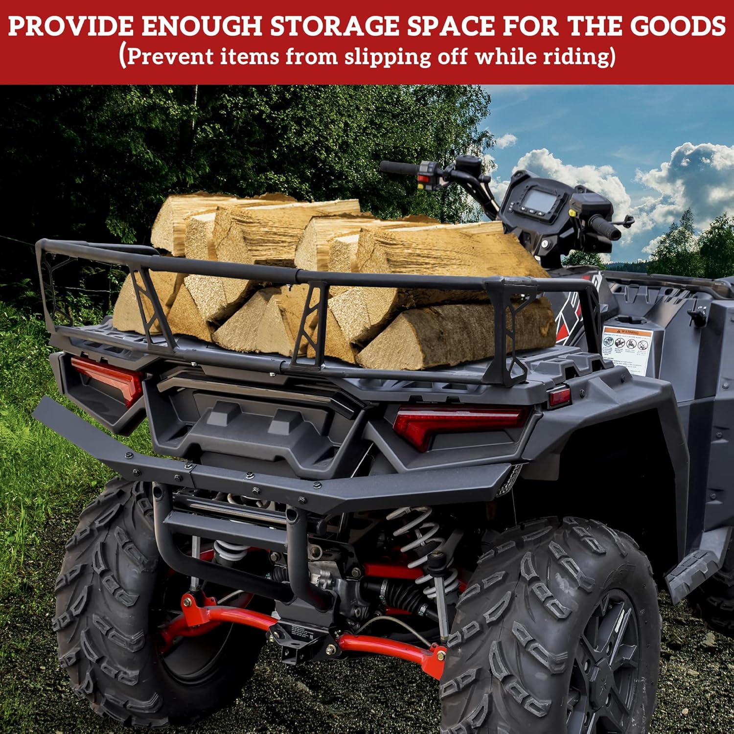 SAUTVS Rear Rack Extender for Polaris Sportsman XP 1000 / SP 850