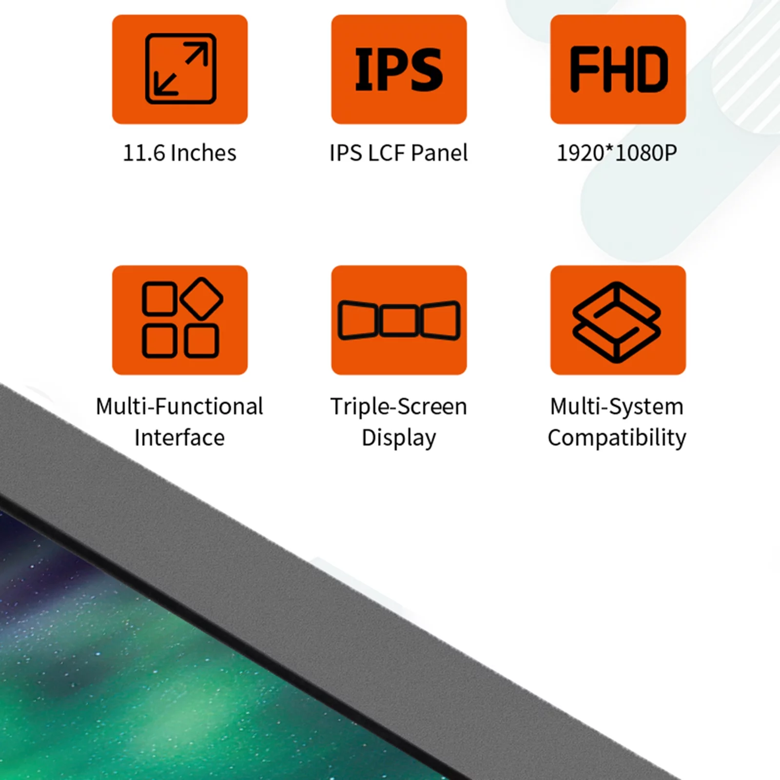 GTMEDIA Mate X 11.6-inch Portable Dual Screen Monitor for Laptop Full  IPS 1080P Display Plug and Play