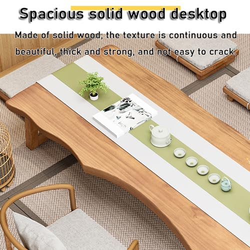 Japanese Tatami Tea Coffee Table, Low Table, Dining Table, Study Table, Small Desk, for Sitting On The Floor Bedroom Bay Window Tea Room(Color:Table