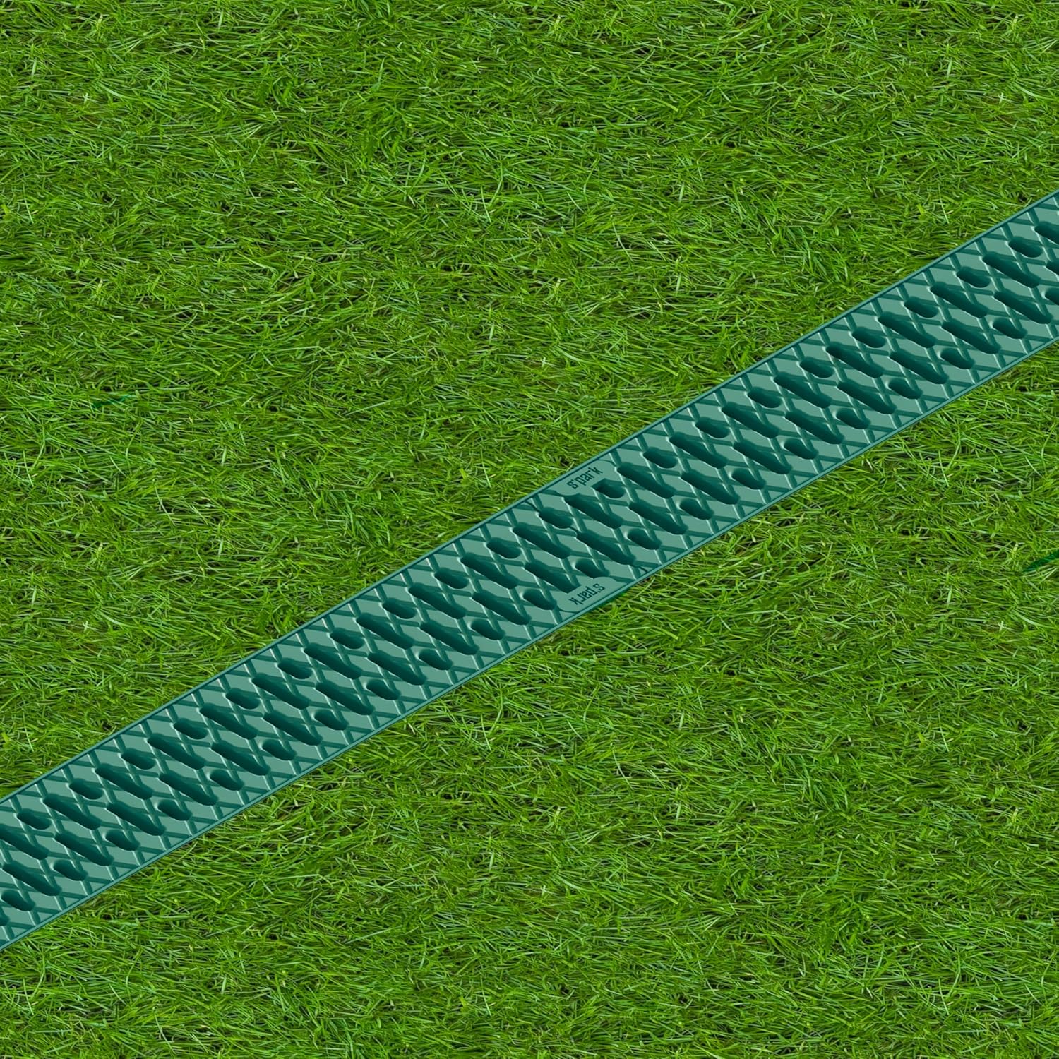 Standartpark - 4 Inch Trench Drain System With Grate - GREEN - Spark 2 (1) Pack of 2