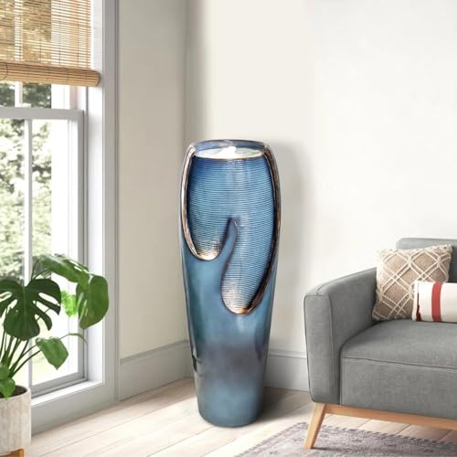 watnature 38.7”Tall Outdoor Water Fountains and Waterfalls - Indoor Water Urn Fountain
