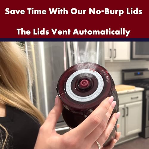 Mason Jar Fermentation Kit - Food Grade Fermenting Lids for Wide Mouth Mason Jars, includes Easy Grip Fermenter Lids 4-Pack, Weights and Pump