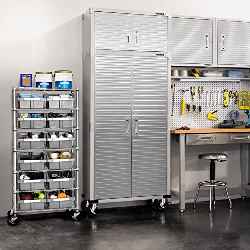 Seville Classics Heavy Duty NSF Bin Rack Solid Steel Wire Shelving Storage Unit, Patented Organizer for Garage, Warehouse, Office, Restaurant