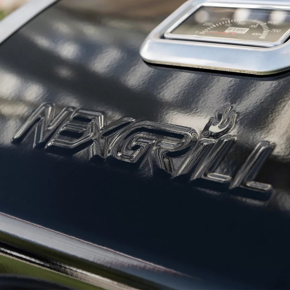 Nexgrill Deluxe 2-Burner Propane Gas Grill w/ 2 Foldable Shelves, Outdoor Cooking, Patio, BBQ, Silver & Black