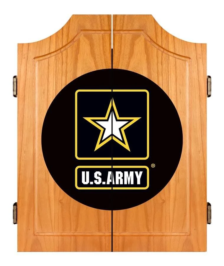 U.S. Army Wood Dart Cabinet Set