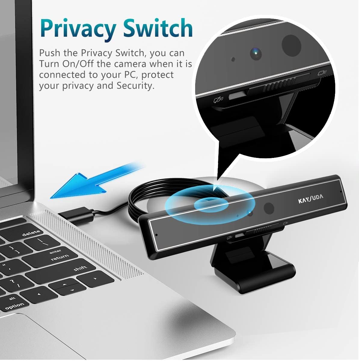Kaysuda CA20 Face Recognition USB IR Camera for Windows Hello Windows 11
