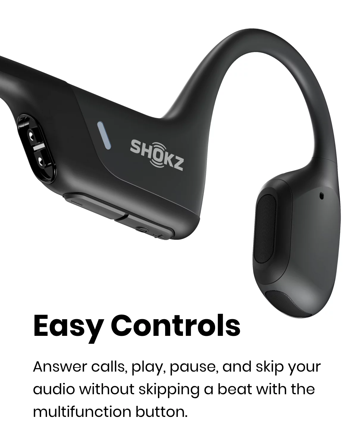 Shokz OpenRun Pro Premium Bone Conduction Open Ear Bluetooth Headphones for Sports with Cooling Wristband (Black) - Radiant Selections