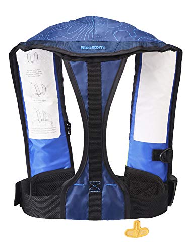 BLUESTORM Stratus 35 Inflatable Life Jacket PFD for Adults | US Coast Guard (USCG) Approved Automatic Self Inflating Life Vest Preserver with Manual