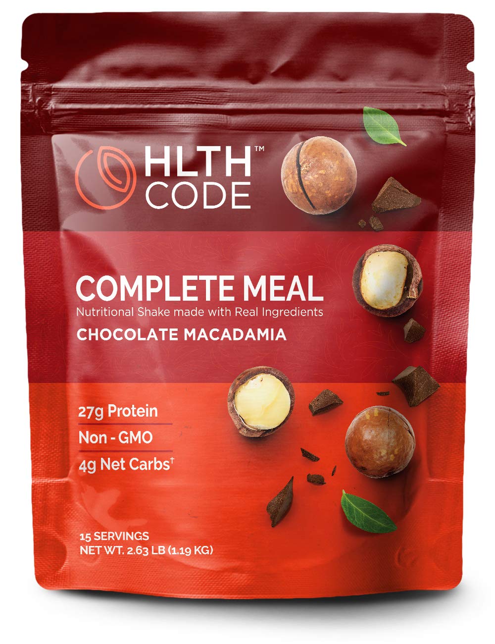 HLTH Code Complete Meal Replacement Powder | High Protein | Creamy Vanilla Flavor | 15 Servings Pack of 2