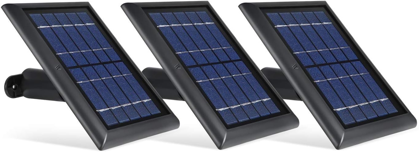 Wasserstein 2W 6V Solar Panel with 13.1ft/4m Cable Compatible with Arlo Ultra/Ultra 2, Arlo Pro 3/Pro 4, & Arlo Floodlight ONLY (3-Pack