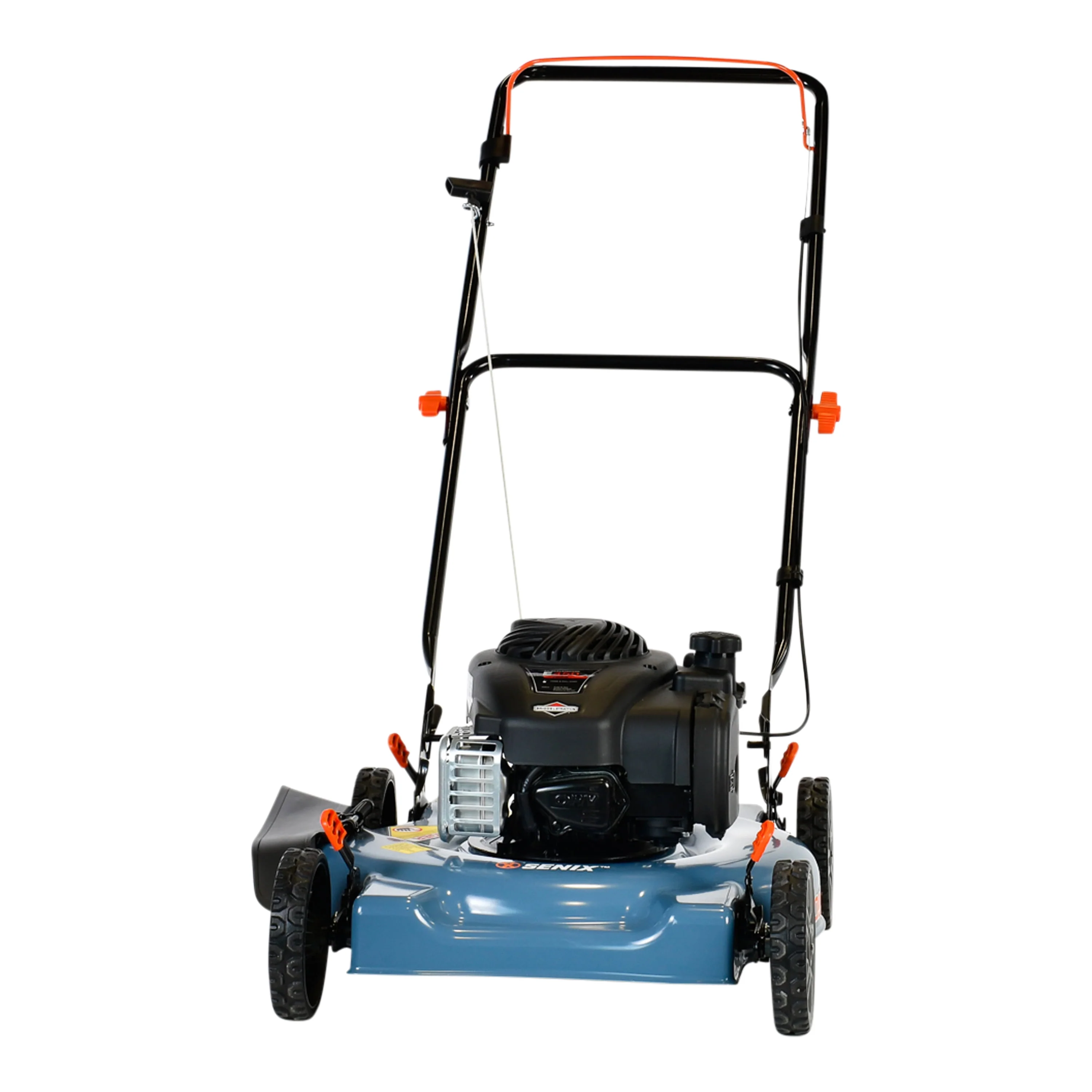 SENIX Gas Lawn Mower, 20-Inch, 125 cc 4-Cycle Briggs & Stratton Engine, Push Lawnmower with Side Discharge, 3-Position Height Adjustment, LSPG-L2