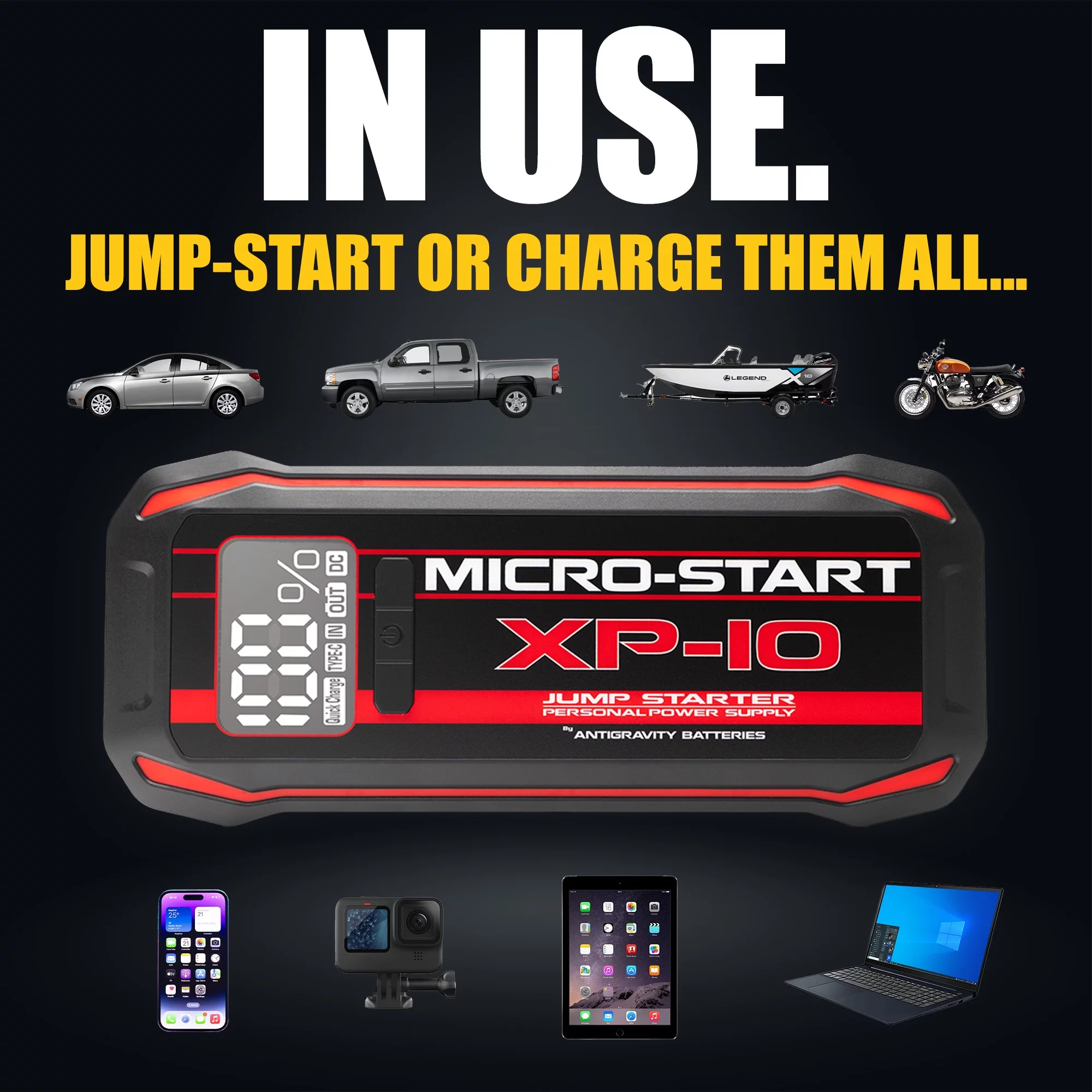 Antigravity Micro-Start XP-10 3000A 12V Lithium Jump Starter Portable Power Supply