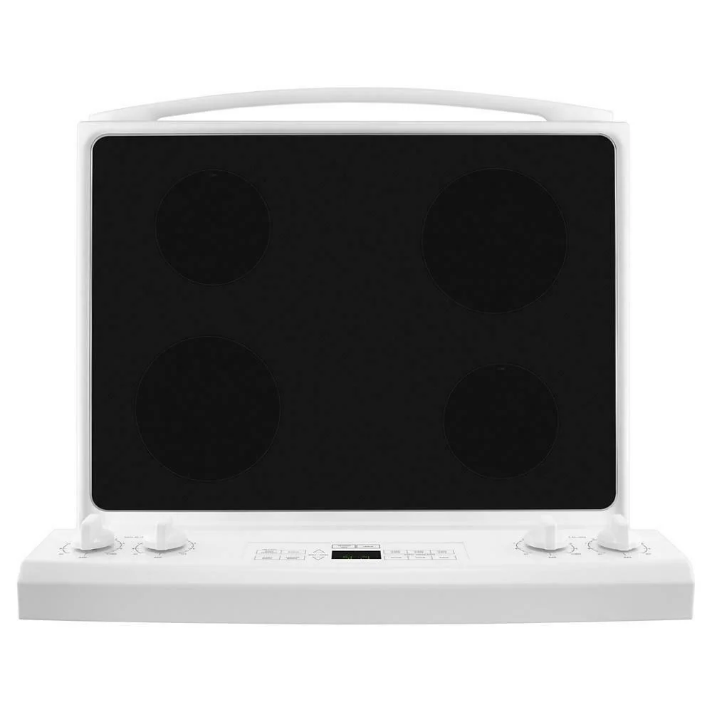 Amana庐 AER6303MFW - Freestanding 30 Electric Range - White - With Extra Large Oven Window