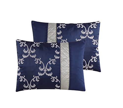 Riverbrook Home 100% Polyester Comforter Set, Queen, Hillcrest - Ivory/Gold, 9 Piece Set