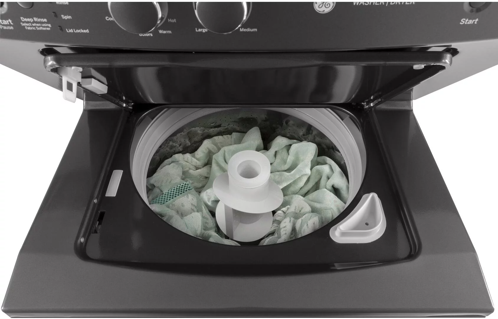 GE APPLIANCES GUD27GSPMDG  COMBINATION WASHER GAS DRYER White