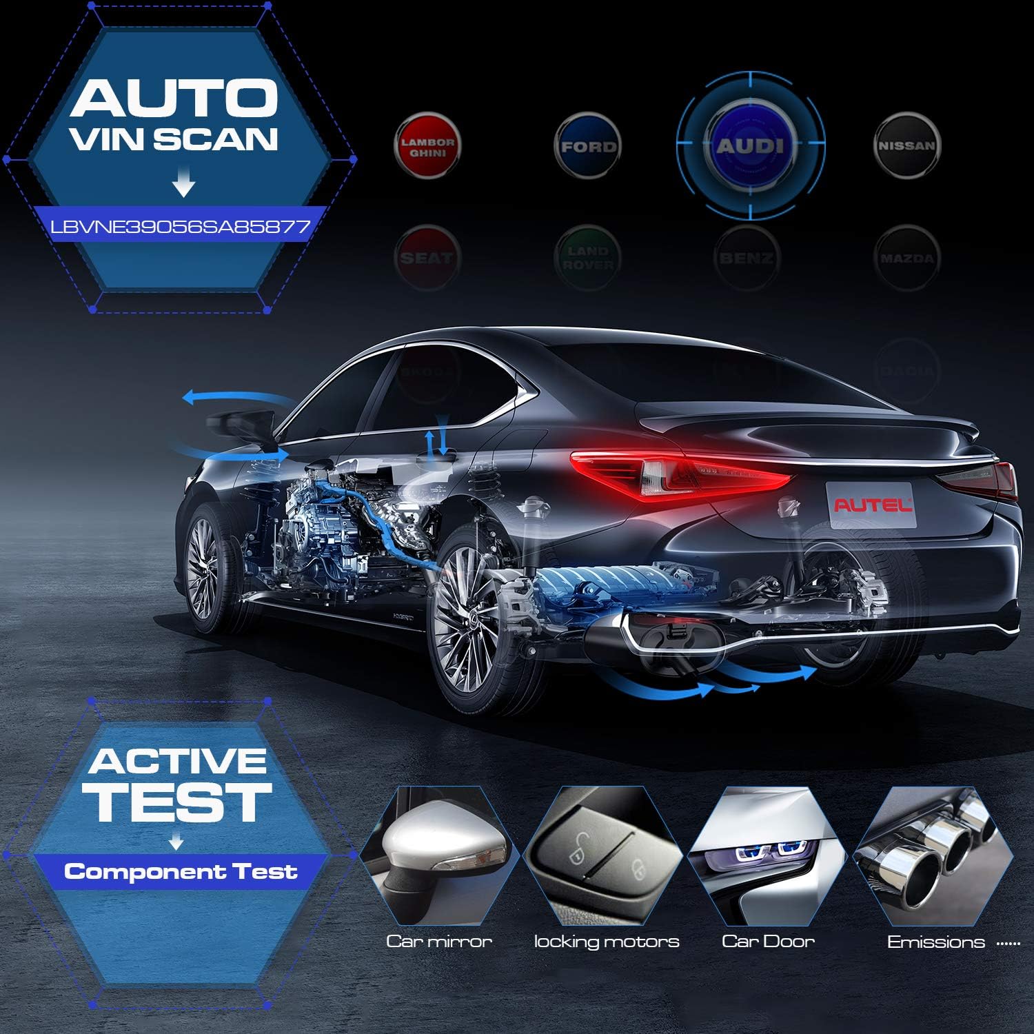 Autel Scanner MaxiSys MS906BT, 2022 Newest Automotive Scan Tool, US Version of MaxiCOM MK906BT, Upgraded of MS906 DS808 MP808, ECU Coding