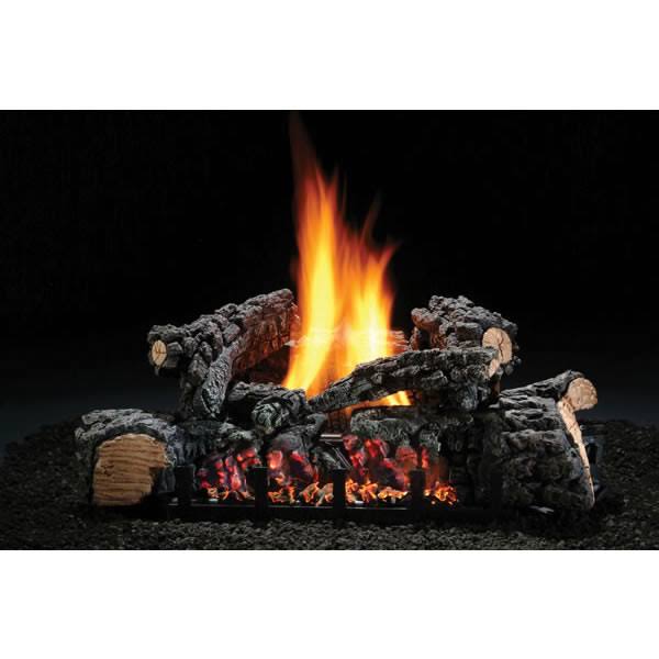 Hargrove 26x22 Highland Glow Vent-Free Log Set, NG, Variable Flame