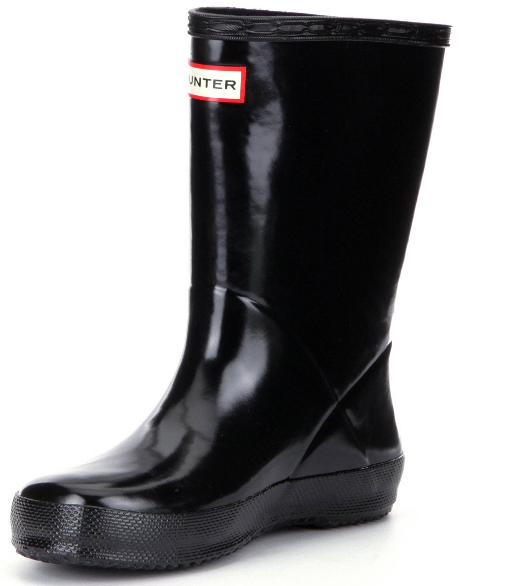 Hunter Original Kids First Classic Gloss Rain Boots - Military Red US 8