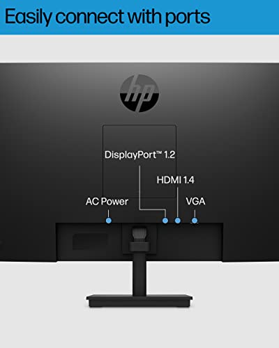 HP 27h Full HD Monitor - Diagonal - IPS Panel & 75Hz Refresh Rate - Smooth Screen - 3-Sided Micro-Edge Bezel - 100mm Height/Tilt Adjust