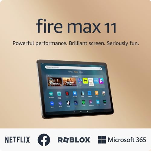 Like-New Amazon Fire Max 11 tablet (newest model) vivid 11&rdquo; display, all-in-one for streaming, reading, and gaming, 14-hour battery life