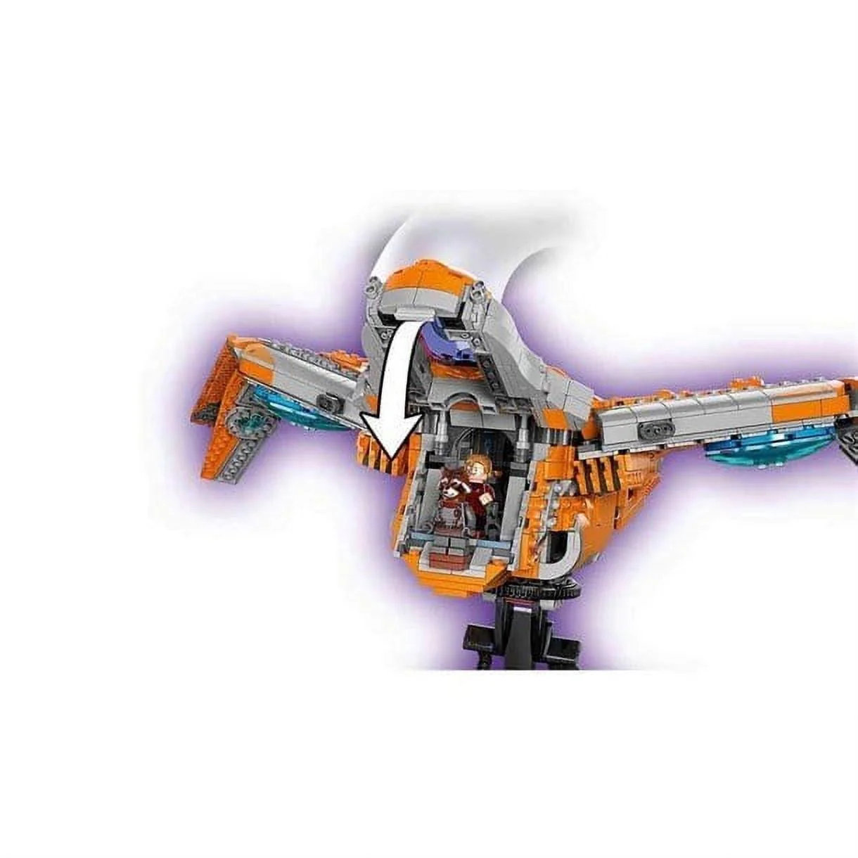 LEGO 76193 Marvel The Guardians' Ship Large Building Set, Avengers Spaceship Model with Thor & Star-Lord Minifigures