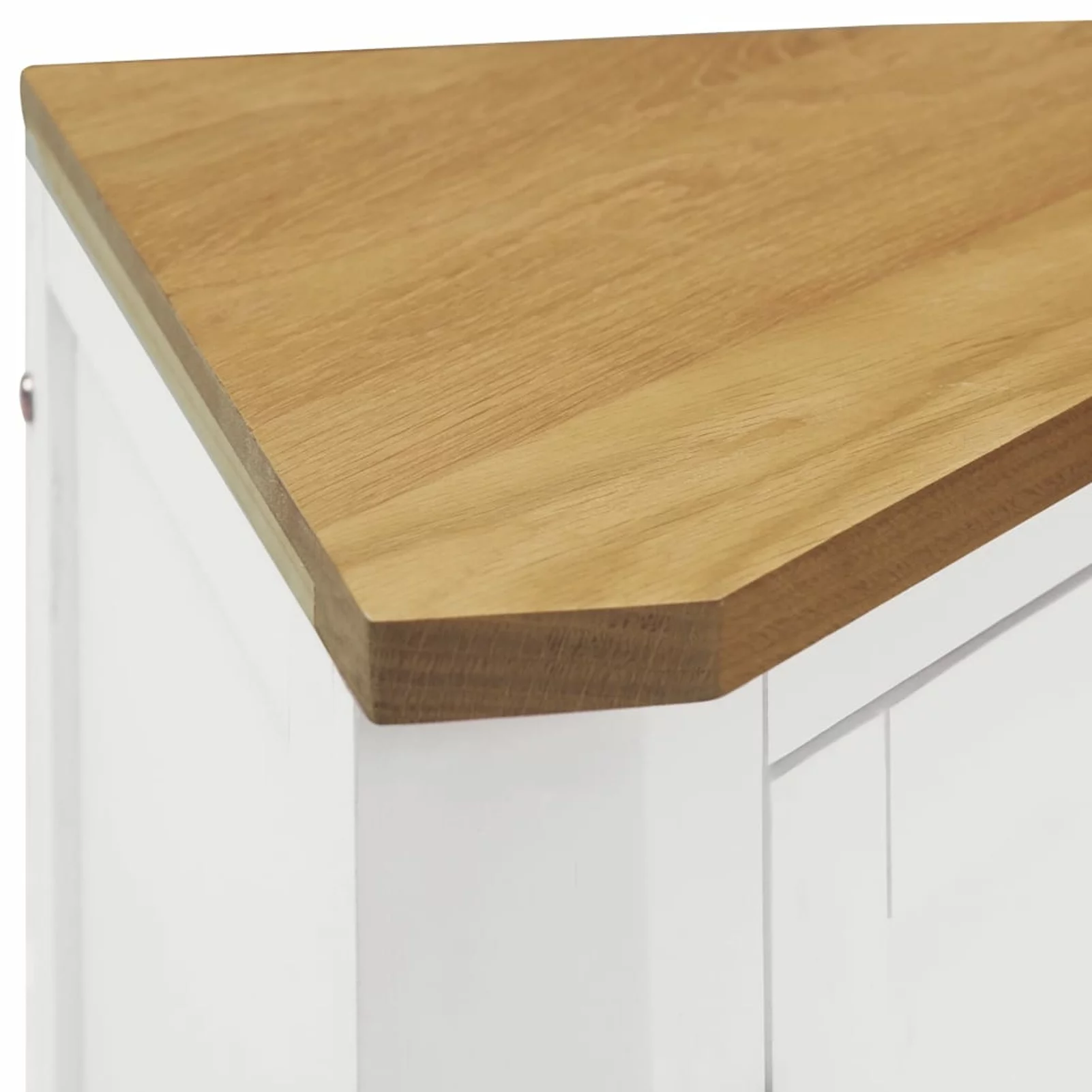 Corner Cabinet 23.2"x17.7"x31.5" Solid Oak Wood