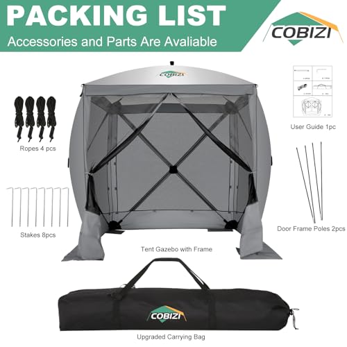 COBIZI 12x12ft Pop up Gazebo Screen Tent Screen House for Camping, Camping Outdoor Screened Gazebo, Canopy Tent