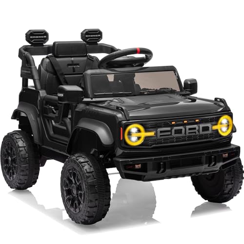 24V Ride on Toys for Big Kids, Licensed Ford Bronco Raptor 2 Seater Ride on Cars with Remote Control, Ride on Truck w/ 4-Wheeler Suspension, 3 Speeds