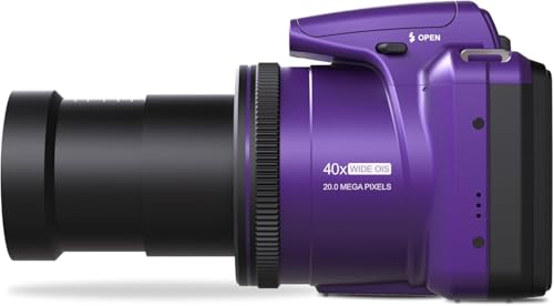 Minolta MN40Z 20MP Digital Camera – 40x Optical Zoom, 1080p FHD Video, 3.0" LCD, Wi-Fi, Face/Smile/Blink Detection – Silver