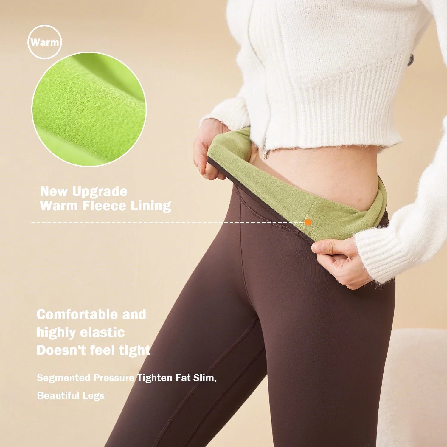 Fleece-Lined Tummy Control Shaping Leggings