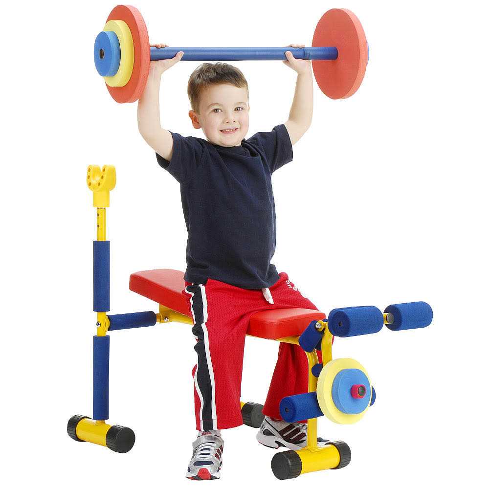 Fun &amp; Fitness For Kids Exercise Equipment Weight Lifting Bench Set - Sports Supplies Online Store